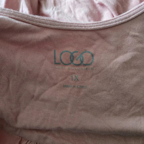 LOGO Lounge Lori Goldstein Women's pink Plus Size 1X Draped Vest Pockets - Picture 5 of 6